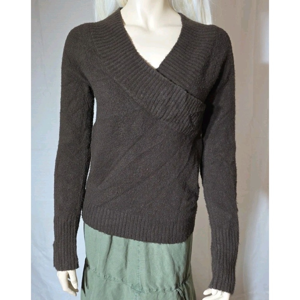 Vintage Y2K Sweater Project Brown Knit Sweater Preppy Academia Jr L NWT 90s